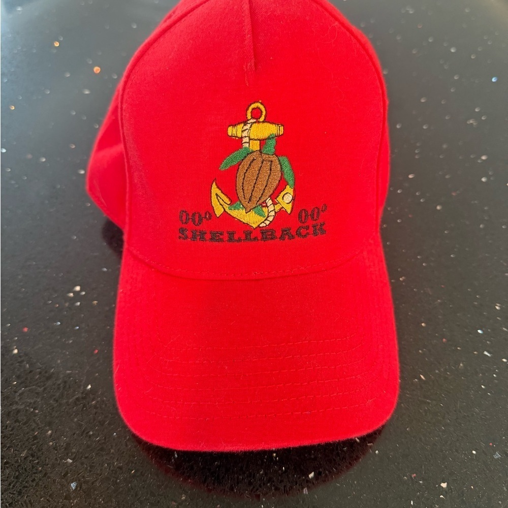 Red Shellback Embroidered Cap - Picture 2 of 4